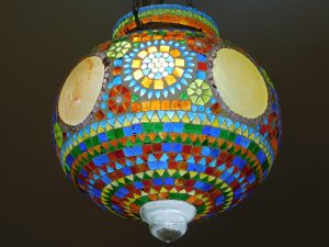 Photo "Vintage style mosaic wall lamp suitable for corridor"