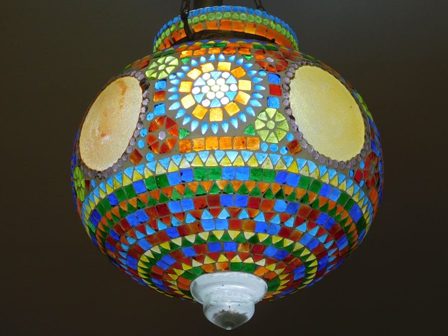 Photo "Vintage style mosaic wall lamp suitable for corridor"